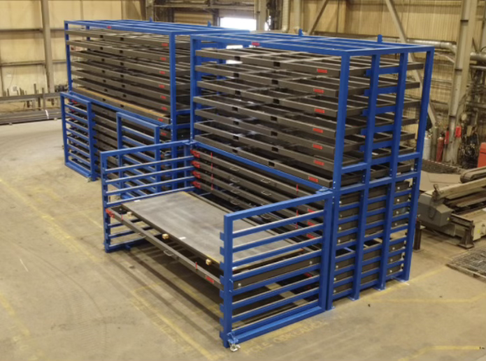 CH System - sheet metal storage by trays