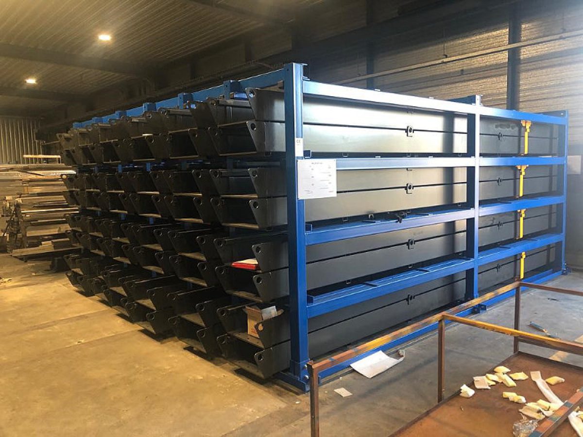 Sistema compacto de almacenamiento de perfiles largos