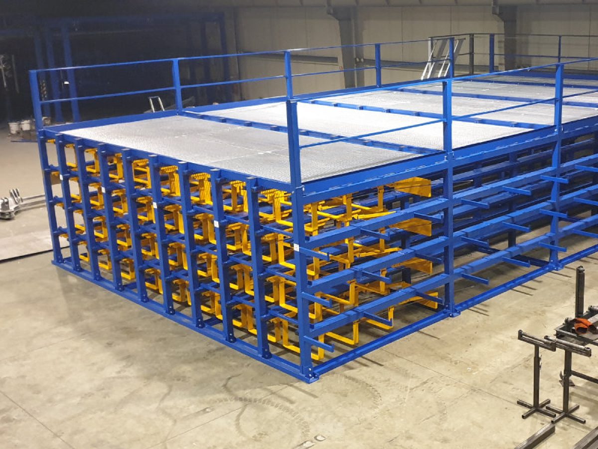 Sistema de almacenamiento de perfiles largos